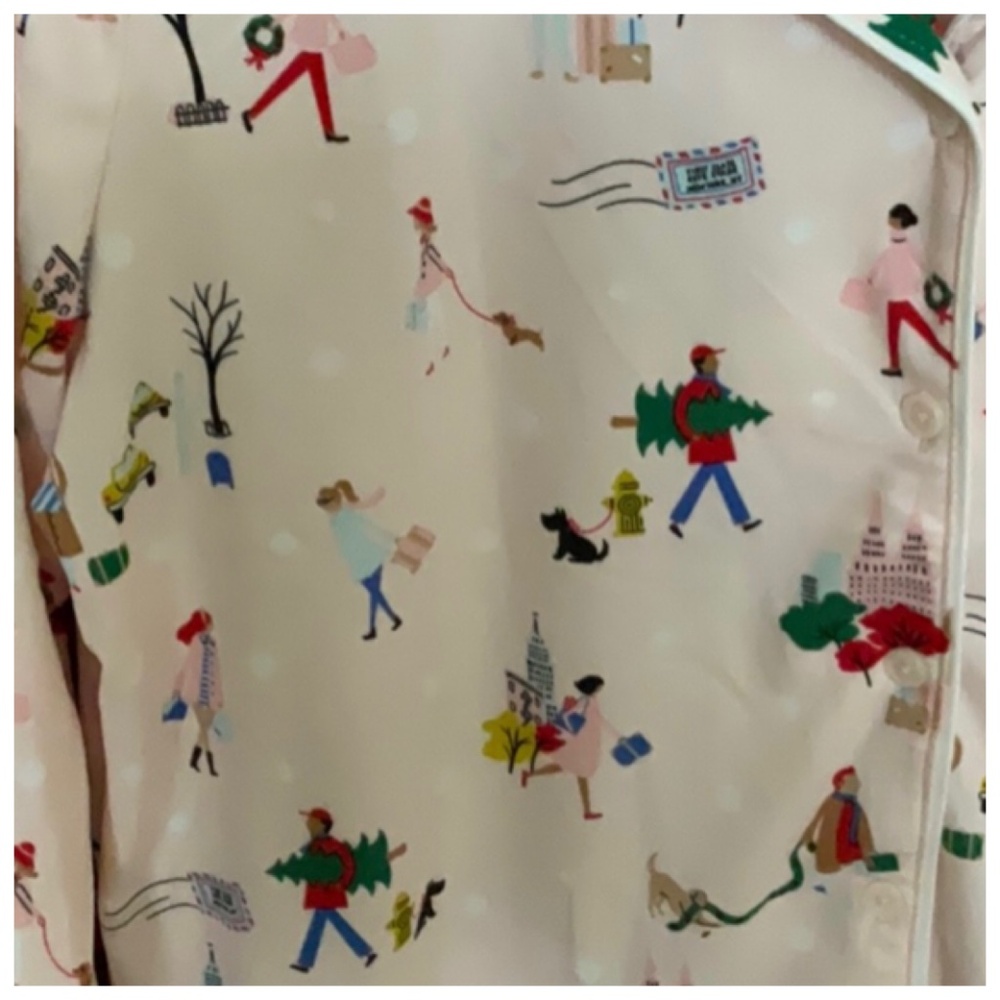 Kate Spade Blush Christmas Pajama Set Size Large  ♠️ - Picture 5 of 10